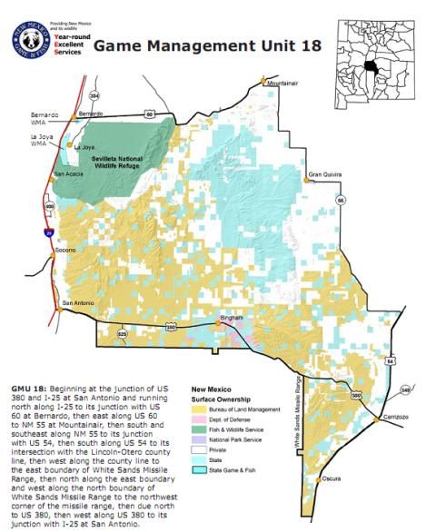 Topo Map Unit 18 New Mexico