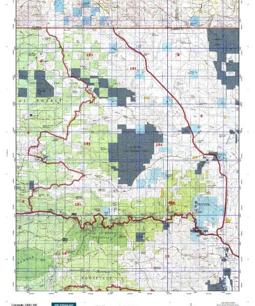 colorado unit 191 hunting map