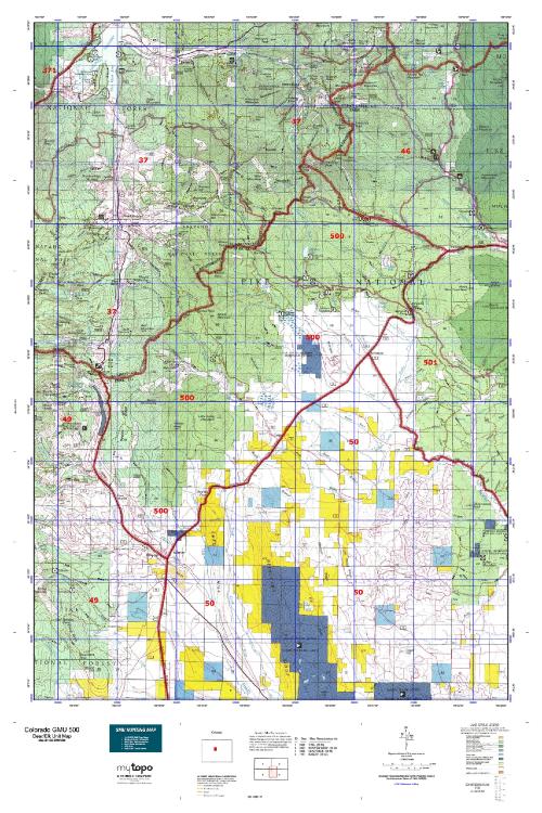 colorado unit 500 hunting map